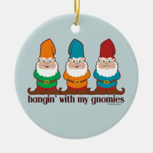 Ornamento De Cerâmica Hangin com meu Gnomies