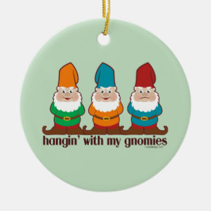 Ornamento De Cerâmica Hangin com meu Gnomies