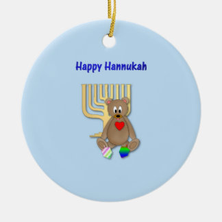 Ornamento De Cerâmica Hannukah feliz