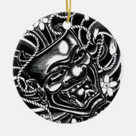 Ornamento De Cerâmica Hannya Mask Tattoo Design
