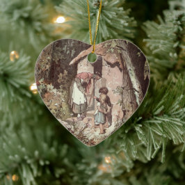 Ornamento De Cerâmica Hänsel und Gretel – Gebrüder Grimm Märchen