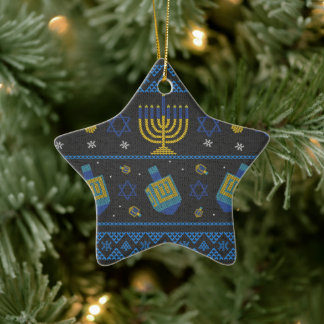 Ornamento De Cerâmica hanukkah