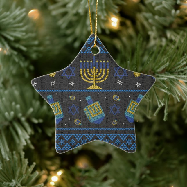 Ornamento De Cerâmica hanukkah (Árvore)