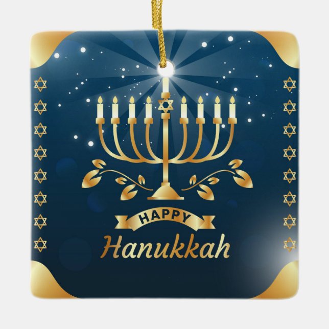 Ornamento De Cerâmica Hanukkah Cerâmica (Frente)