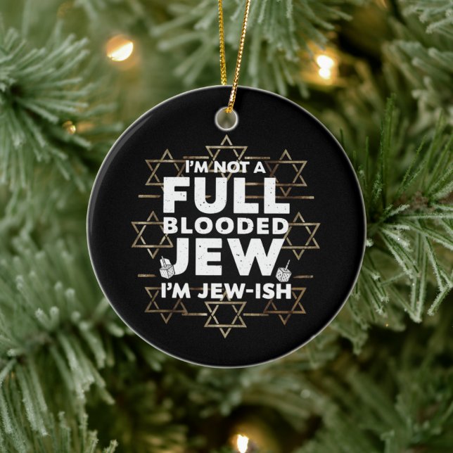 Ornamento De Cerâmica Hanukkah não Cheio inundado judeu (Árvore)