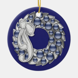 Ornamento De Cerâmica Hanukkah Wreath