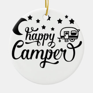 Ornamento De Cerâmica happy camper