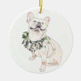Ornamento De Cerâmica Happy Frenchie