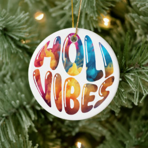 Ornamento De Cerâmica Happy Holi Vibes Hands Hindu Holi Festival Gifts