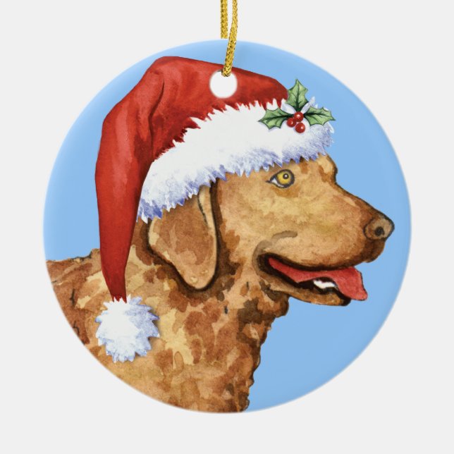 Ornamento De Cerâmica Happy Howliday Chessie (Frente)