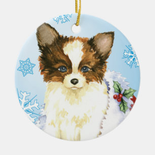 Ornamento De Cerâmica Happy Howlidays Papillon