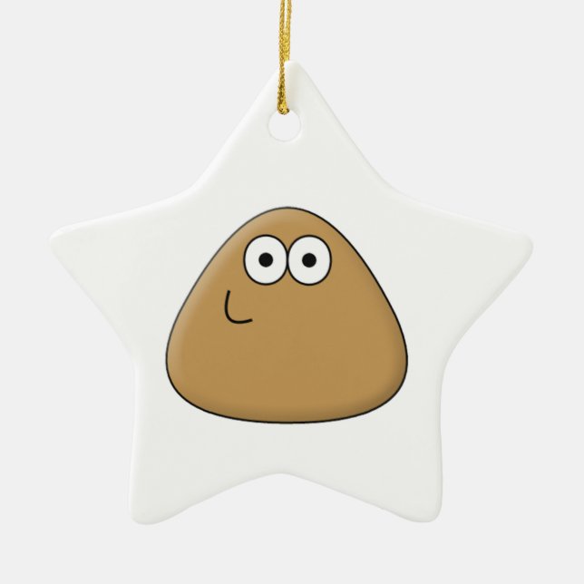 Ornamento De Cerâmica Happy Pou - Ornament (Frente)