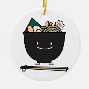 Ornamento De Cerâmica Happy Ramen Bowl