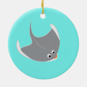 Ornamento De Cerâmica Happy Stingrays