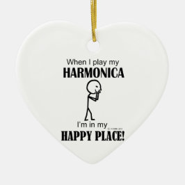 Ornamento De Cerâmica Harmonica Happy Place