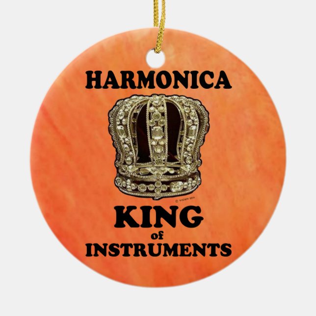 Ornamento De Cerâmica Harmônica King of Instruments (Frente)
