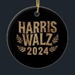 Ornamento De Cerâmica Harris Tim Walz Crest Vintage Harris Waltz 2024<br><div class="desc">Harris Tim Walz Crest Vintage Harris Waltz 2024</div>