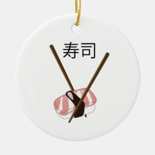 Ornamento De Cerâmica Hashis de Sushi