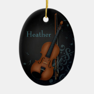 Ornamento De Cerâmica Haute Bohème Violinist Black
