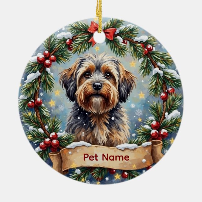 Ornamento De Cerâmica Havanese Christmas (Traseira)
