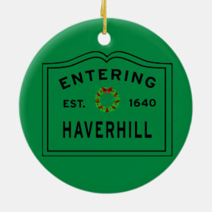 Ornamento De Cerâmica Haverhill, MÃE Holiday Wreath Cerâmica Ornament