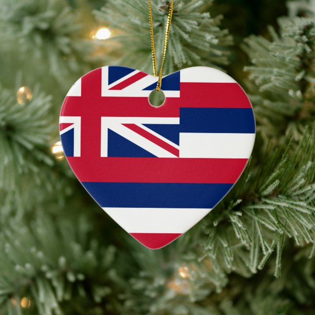 Ornamento De Cerâmica Hawai’i Flag (Árvore)