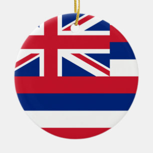 Ornamento De Cerâmica Hawaii Flag