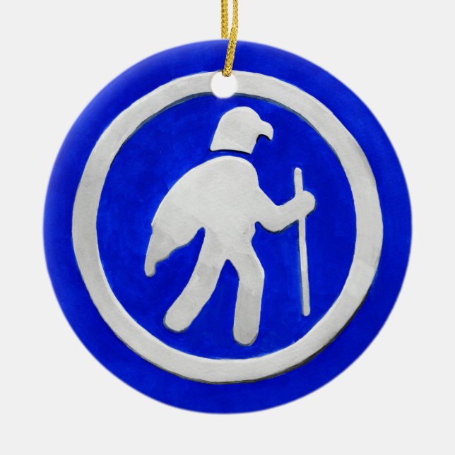 Ornamento De Cerâmica Hawk Trail Marker (Frente)