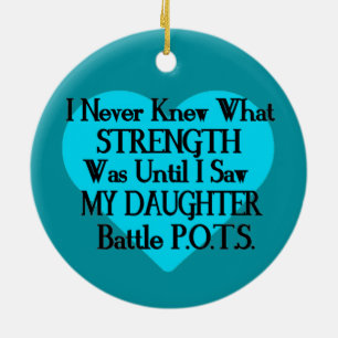 Ornamento De Cerâmica Heart/I nunca conheceu… a filha… P.O.T.S.