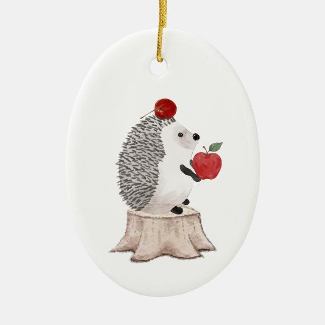 Ornamento De Cerâmica Hedgehog (Frente)