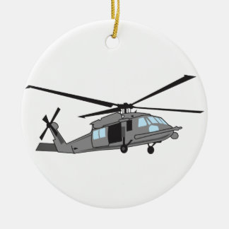 Ornamento De Cerâmica Helicóptero Black Hawk