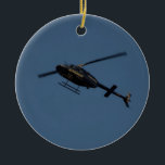 Ornamento De Cerâmica Helicóptero de Bell 206B-3 JetRanger III<br><div class="desc">Um helicóptero de Bell 206B-3 JetRanger III que pertence ao departamento da polícia de Virginia Beach.</div>