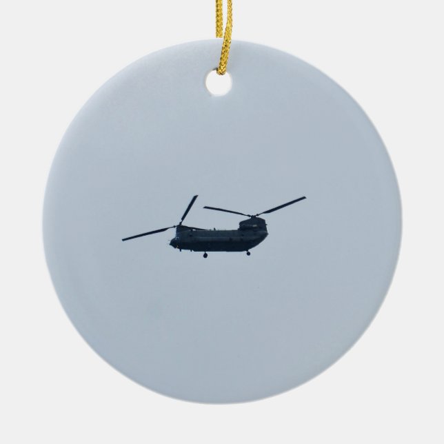 Ornamento De Cerâmica Helicóptero de Chinook (Frente)