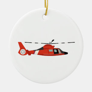 Ornamento De Cerâmica Helicóptero de Guarda costeira