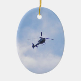 Ornamento De Cerâmica Helicóptero Gazelle
