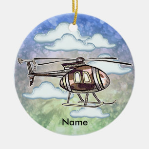 Ornamento De Cerâmica Helicóptero Rápido
