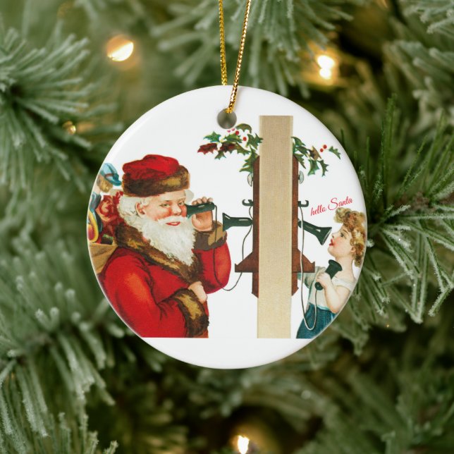 Ornamento De Cerâmica Hello Santa (Árvore)