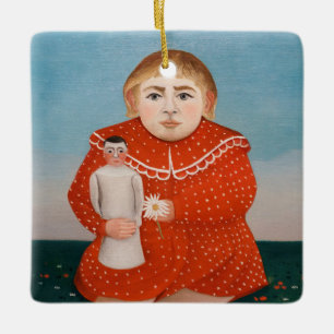 Ornamento De Cerâmica Henri Rousseau - Criança com uma Boneca