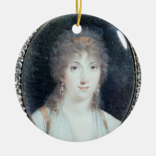 Ornamento De Cerâmica Henriette Lucy Dillon (1770-1853) Marquise de la T (Frente)