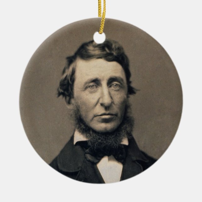 Ornamento De Cerâmica Henry David Thoreau Retrait Maxham daguerreotyotip (Frente)
