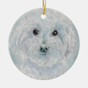 Ornamento De Cerâmica Henry o Maltipoo