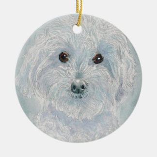 Ornamento De Cerâmica Henry o Maltipoo