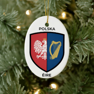 Ornamento De Cerâmica Herança Irlandesa-Polonesa