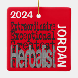 Ornamento De Cerâmica Herbalista Extraordinário PERSONALIZADO