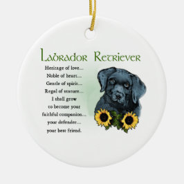 Ornamento De Cerâmica Heritage Labrador Retreiver Puppy Gifts