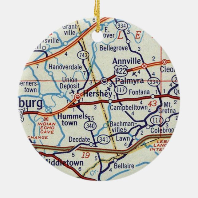 Ornamento De Cerâmica Hershey PA (Traseira)