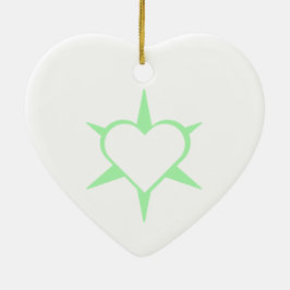 Ornamento De Cerâmica Herz Heart Cœur Cuore Star Starlet Sternchen Stern