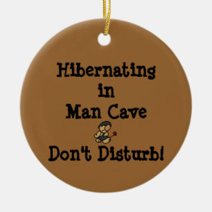 Ornamento De Cerâmica Hibernating na caverna do homem