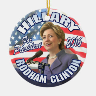 Ornamento De Cerâmica Hillary Rodham Clinton 2016