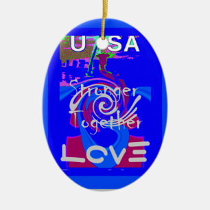 Ornamento De Cerâmica Hillary USA presidente Fortalece espírito junto